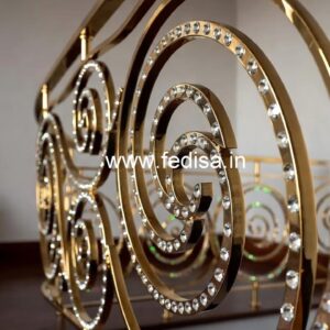 Luxury Brass Crystal Railing Design Ideas CR-6079
