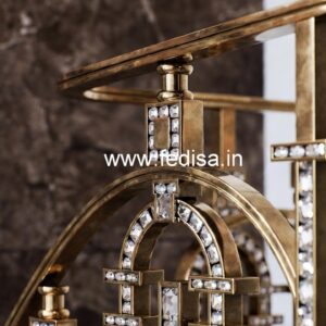 Modern Brass Crystal Railing for Home Interiors CR-6083