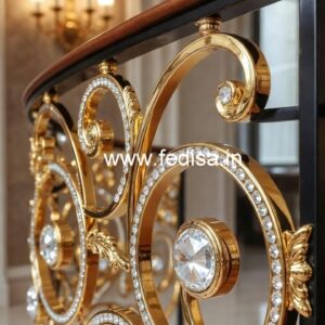 Stunning Brass Crystal Railing Inspiration CR-6088