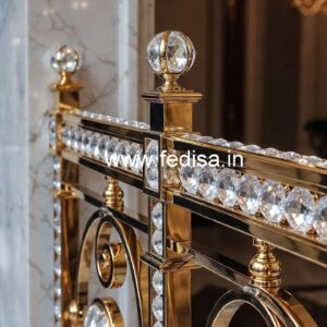 Contemporary Brass Crystal Railing Designs CR-6096