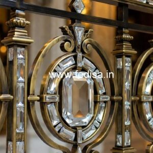 Artistic Brass Crystal Staircase Railings CR-6099