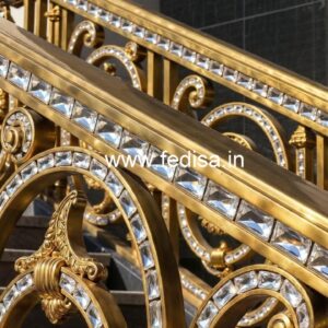 Brass Crystal Railing with Golden Finish CR-6100