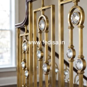 Beautiful Brass Crystal Stair Railings CR-6104