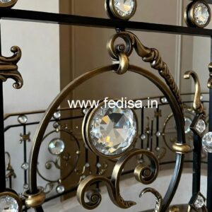 Luxury Brass Railings with Crystal Detailing CR-6117