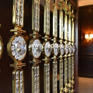 Modern Glass Brass Crystal Railings CR-6129