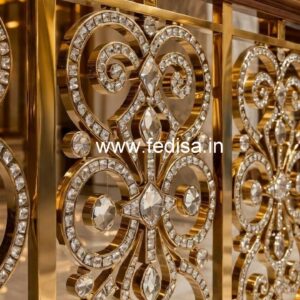 Brass Crystal Staircase with LED Lights CR-6138
