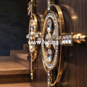 Luxury Staircase Railings with Crystal Brass CR-6147