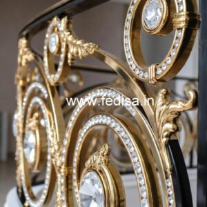 Elegant Home Decor Brass Crystal Railings CR-6149
