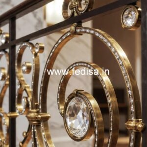 Premium Decorative Brass Crystal Railings CR-6154