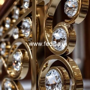 Modern Interior Brass Crystal Railings CR-6166