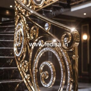 High-End Brass Crystal Stair Railings CR-6172