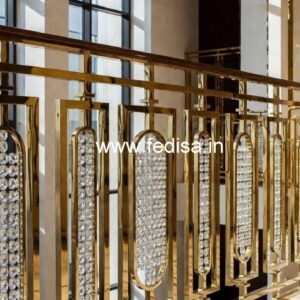 Premium Staircase Design with Brass Crystal CR-6176