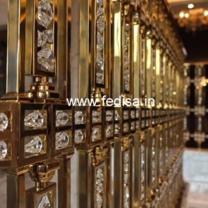 Stylish Brass Crystal Railings for Homes CR-6180