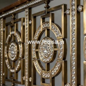 Luxury Brass Crystal Railings for Duplex Homes CR-6186