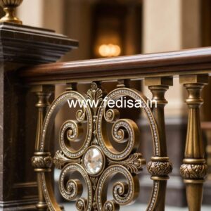 Designer Brass Crystal Stair Railings for Villas CR-6187