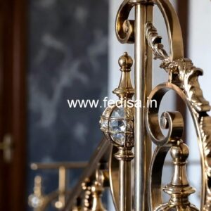 Elegant Crystal Brass Railing Designs CR-6194