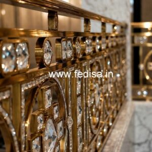 Artistic Brass Crystal Railings for Interiors CR-6199