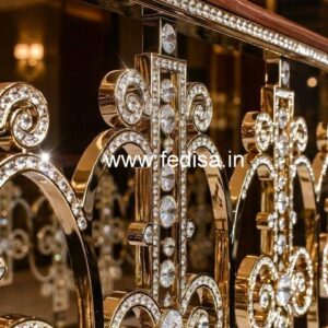 Designer Brass Crystal Railings for Interiors CR-6209