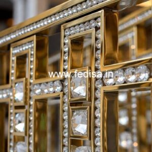 Elegant Brass Crystal Railings for Villas CR-6211