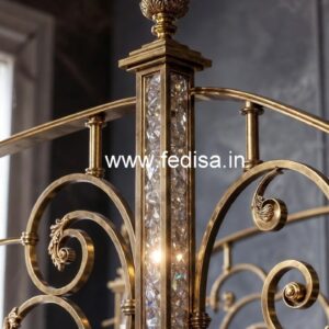 Luxury Staircase Brass Crystal Railings CR-6214