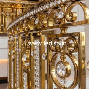 Designer Interior Brass Crystal Railings CR-6215