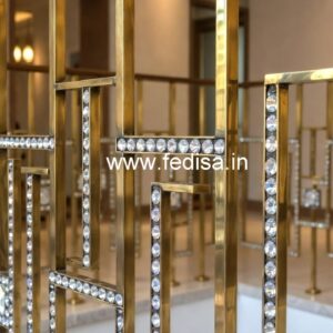 Elegant Brass Crystal Railings with Lighting CR-6224