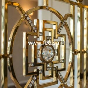 Elegant Brass Crystal Balcony Railings CR-6231