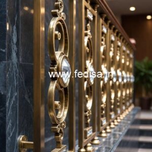 Premium Brass Crystal Railing with Glass CR-6232