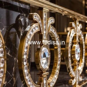 Designer Crystal Brass Railings for Homes CR-6236