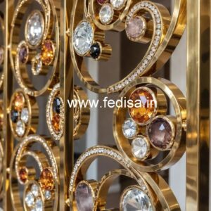 Luxury Crystal Brass Staircase Railings CR-6244