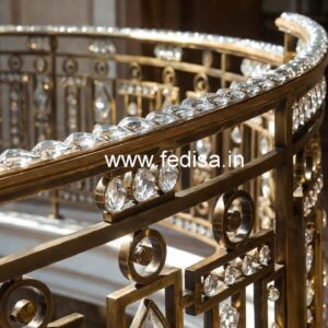 Elegant Interior Brass Crystal Railings CR-6247