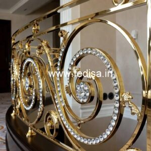 High-End Brass Crystal Railings for Interiors CR-6249