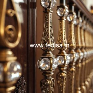 Designer Brass Crystal Railings for Stair Design CR-6259