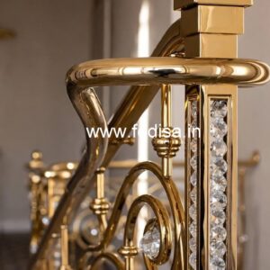 Designer Brass Crystal Railings for Home Projects CR-6264