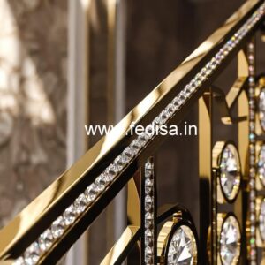 Elegant Brass Crystal Railings for Staircase Decor CR-6266