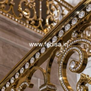Elegant Brass Crystal Railings for Home Interiors CR-6274
