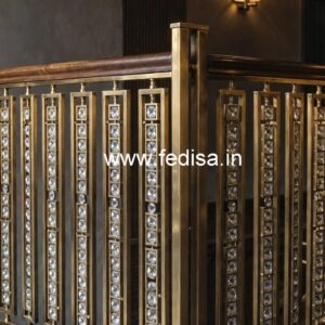 Luxury Brass Crystal Railing Design Ideas for Modern Homes CR-6276