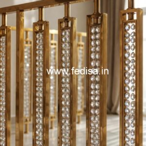 Golden Finish Brass Crystal Railings CR-6284