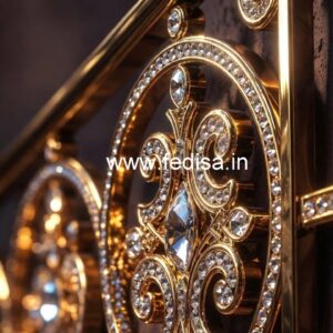 Luxury Brass Crystal Balcony Railings CR-6291