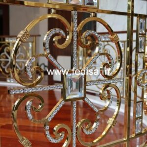Modern Brass Crystal Railing with LED Lights CR-6293