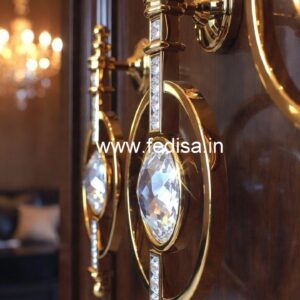 Elegant Staircase Brass Crystal Designs CR-6295