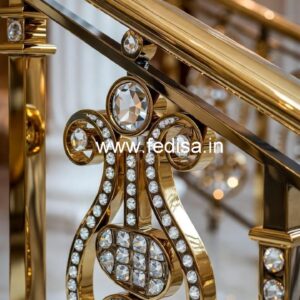 Premium Staircase Brass Crystal Railings CR-6299