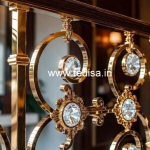 Elegant Brass Crystal Railings for Staircase CR-6301