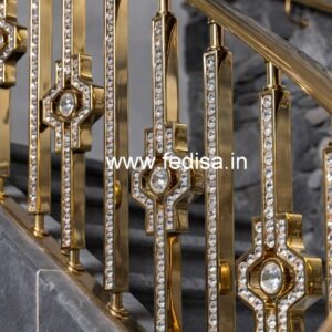 Stylish Brass Crystal Railings for Modern Interiors CR-6302
