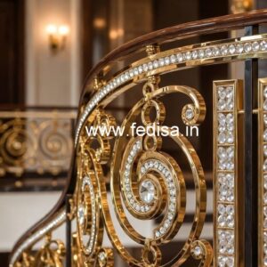 Luxury Brass Crystal Railings for Interior Design CR-6315