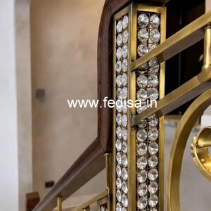 Designer Brass Crystal Railings for Projects CR-6321