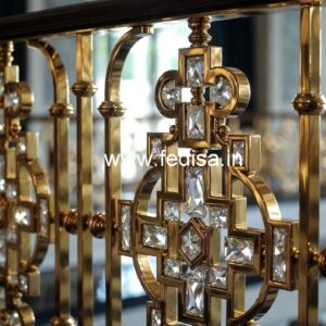 Elegant Brass Crystal Railings for Design CR-6322
