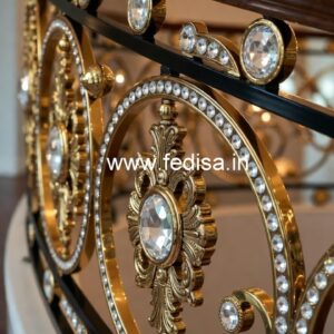 Stylish Brass Crystal Railings for Luxury Homes CR-6323
