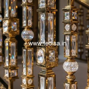 Luxury Brass Crystal Railings for Modern Homes CR-6324