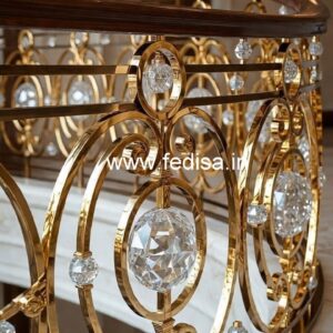 Modern Brass Crystal Railing Designs 2046 CR-6332